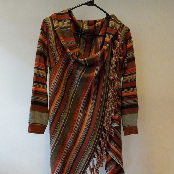 Asymmetric multi-style boho cardigan light jacket - Picture 4 of 8